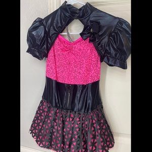 DANCE COSTUME child large with hairpiece